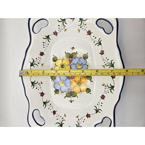 Ceramica Albalat Spanish Pottery Hand-Painted 10.5" Serving Platter Wall Plate - Picture 5 of 7